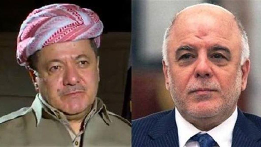 العبادي يهاتف البارزاني ويشيد بالبيشمركة في تحرير سنجار