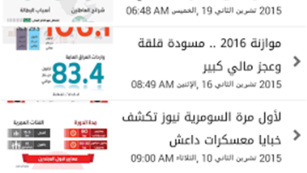 السومرية نيوز توفر خدمة "الانفوغراف" هاتفياً
