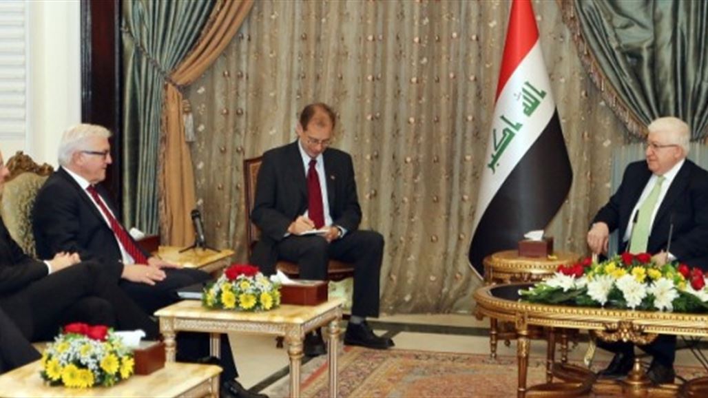 الخارجية الالمانية لمعصوم: نسعى لتوسيع دعم الخدمات بسنجار وبناء مستشفيات فيه