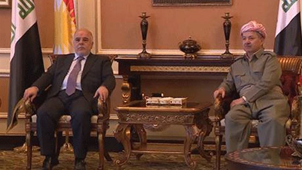 العبادي والبارزاني يؤكدان على مواصلة التعاون لهزيمة "الإرهابيين"