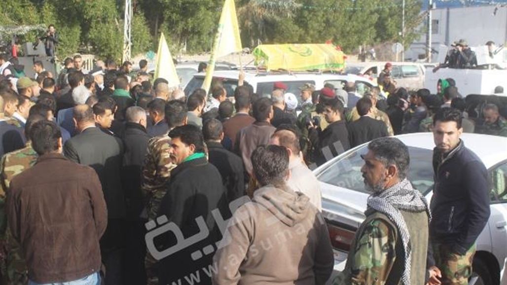 المئات يشاركون بتشييع قيادي في الحشد الشعبي بالبصرة قضى خلال معركة بالأنبار