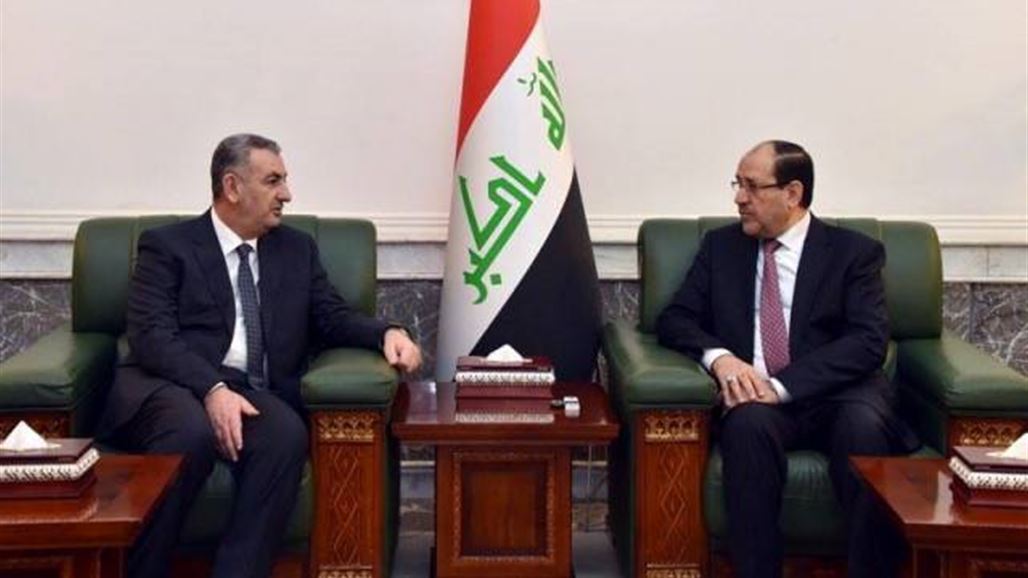 المالكي يدعو لتهيئة الظروف المناسبة لإعادة النازحين الى المناطق المحررة بالأنبار