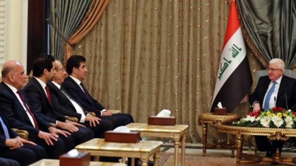 معصوم يدعو لحل المشكلات بين بغداد وأربيل والبارزاني يصف مباحثاته مع العبادي بـ"الإيجابية"