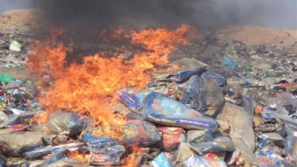 ضبط واتلاف نحو طنين من المواد الغذائية الفاسدة غرب بعقوبة