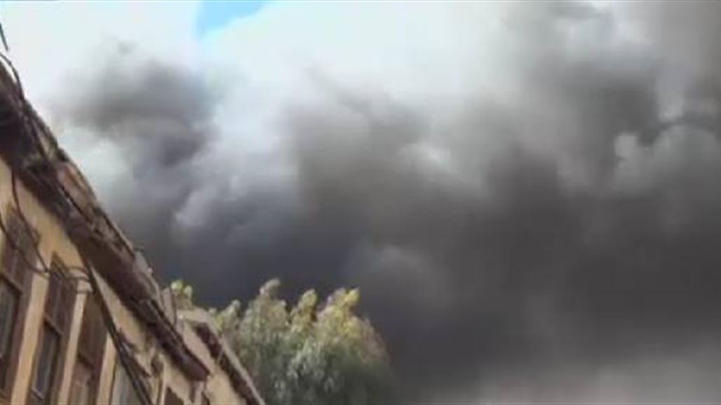 حريق ضخم في أحد أسواق دمشق القديمة