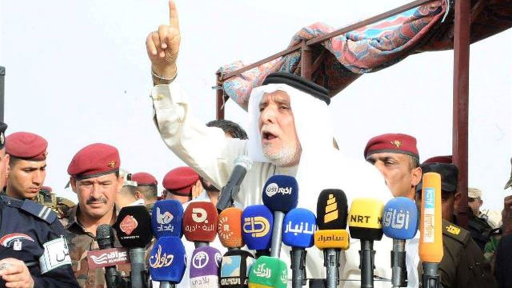 الهميم يشارك باحتفالية تخرج الدفعة الاولى من الحشد العشائري بمعسكر تحرير الفلوجة