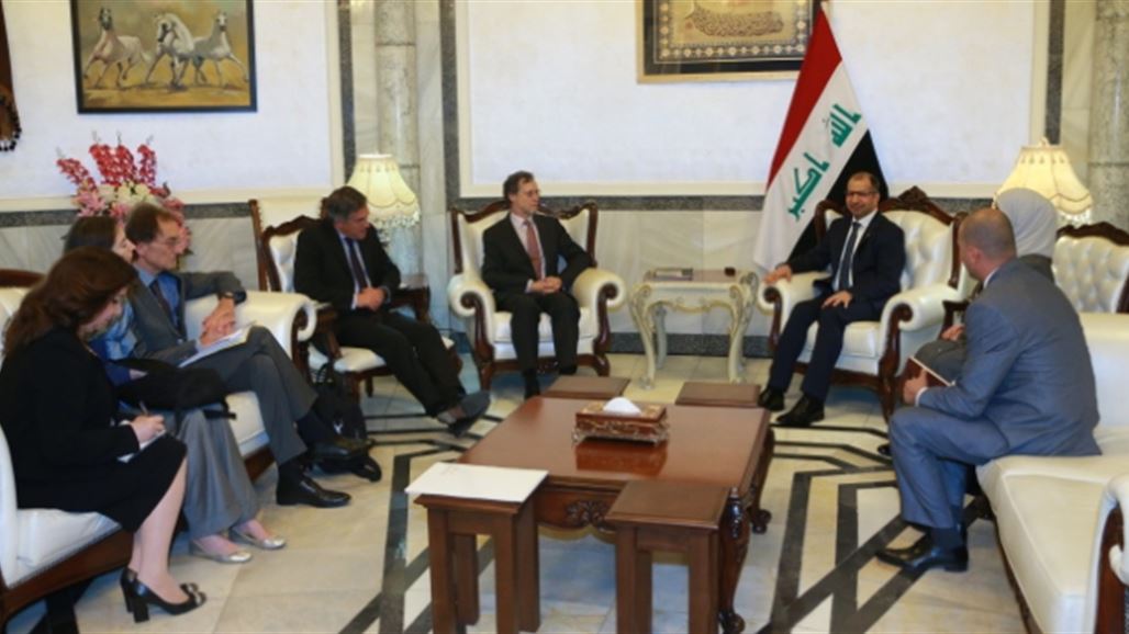 الجبوري يبحث مع وفد من الاتحاد الأوروبي دعم العراق أمنياً واقتصادياً