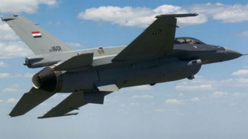 طائرات f16 تدمر معملا لصناعة المتفجرات يشرف عليه ارهابيون عرب في أطراف الفلوجة