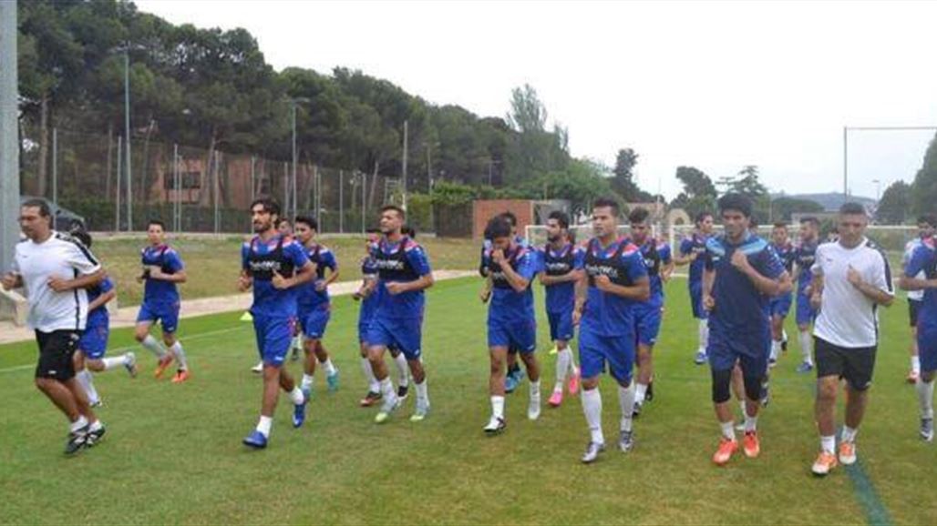 الاولمبي يجري اول مران له في برشلونة وشهد يركز على العامل البدني