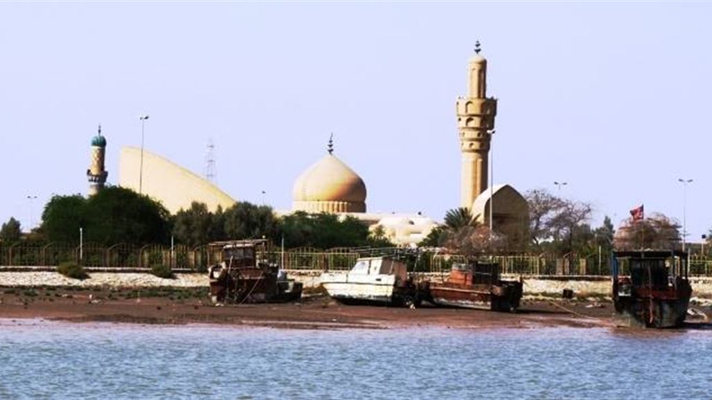 مياه البحر تغمر مساحات من الأراضي بقضاء الفاو نتيجة ارتفاع مناسيب الأنهار