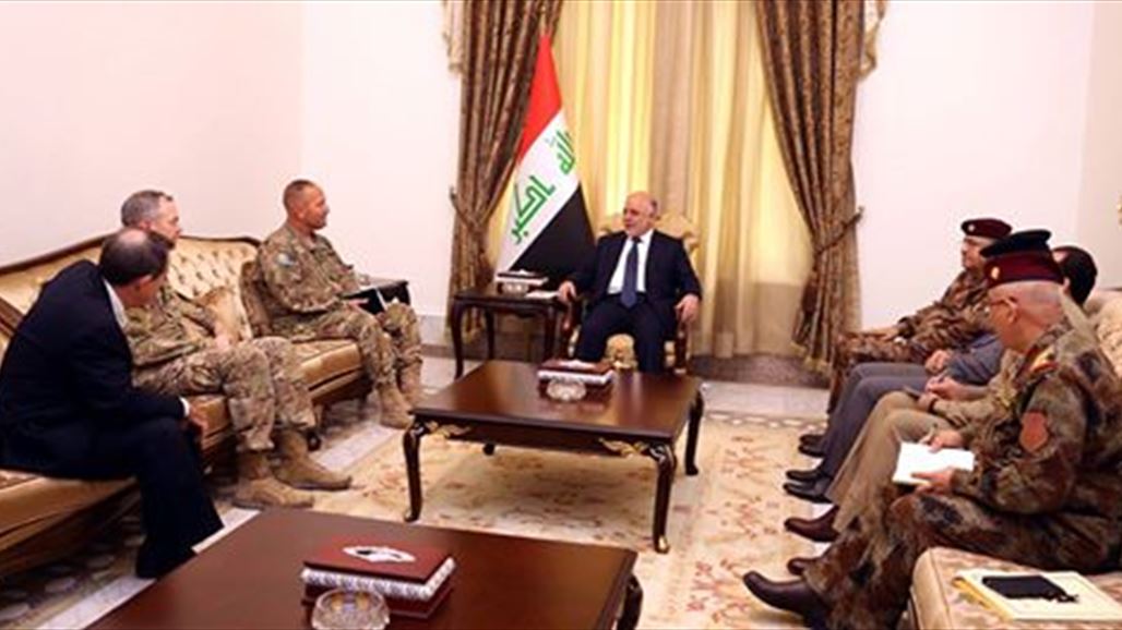 العبادي وقائد ادارة الجيش الامريكي يبحثان تقديم الدعم الامني لبغداد
