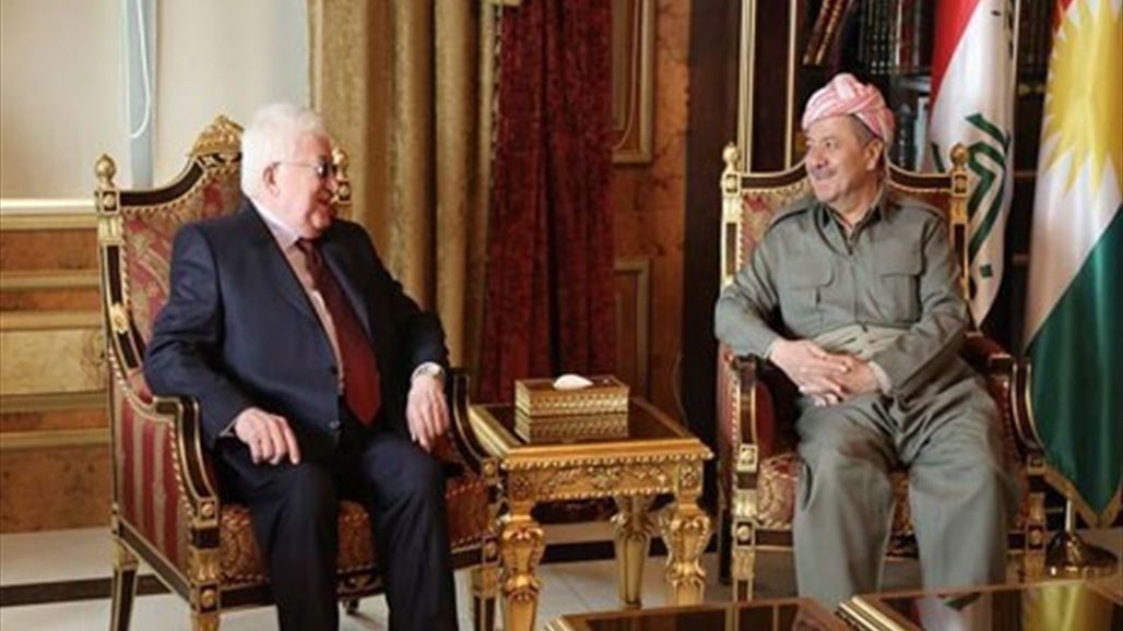 معصوم يلتقي البارزاني في اربيل