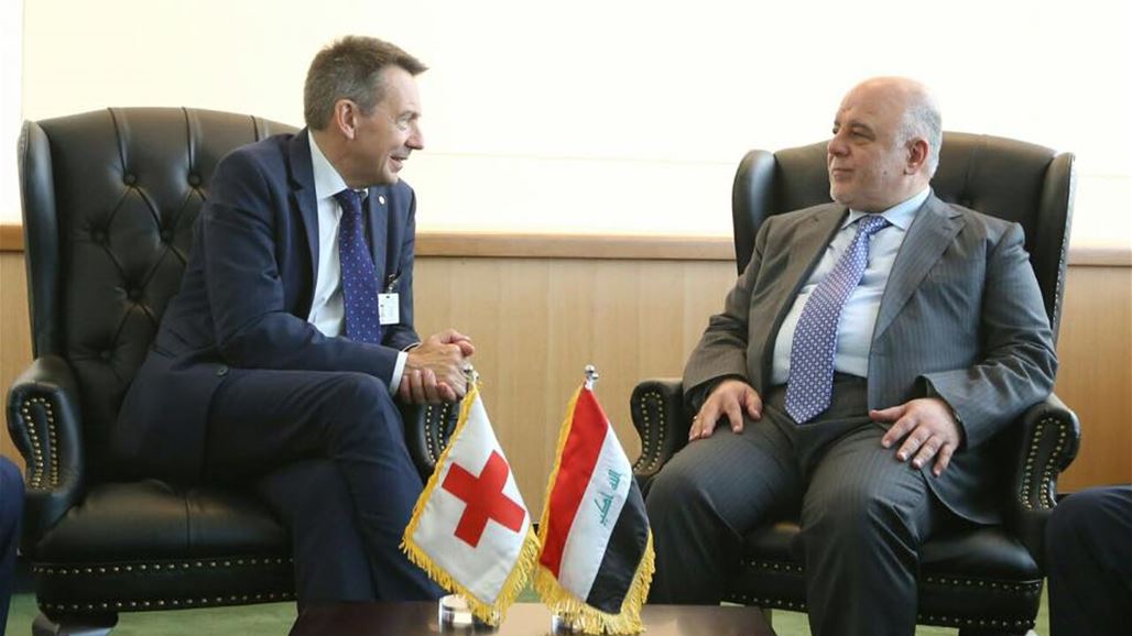 العبادي يلتقي رئيس اللجنة الدولية للصليب الاحمر