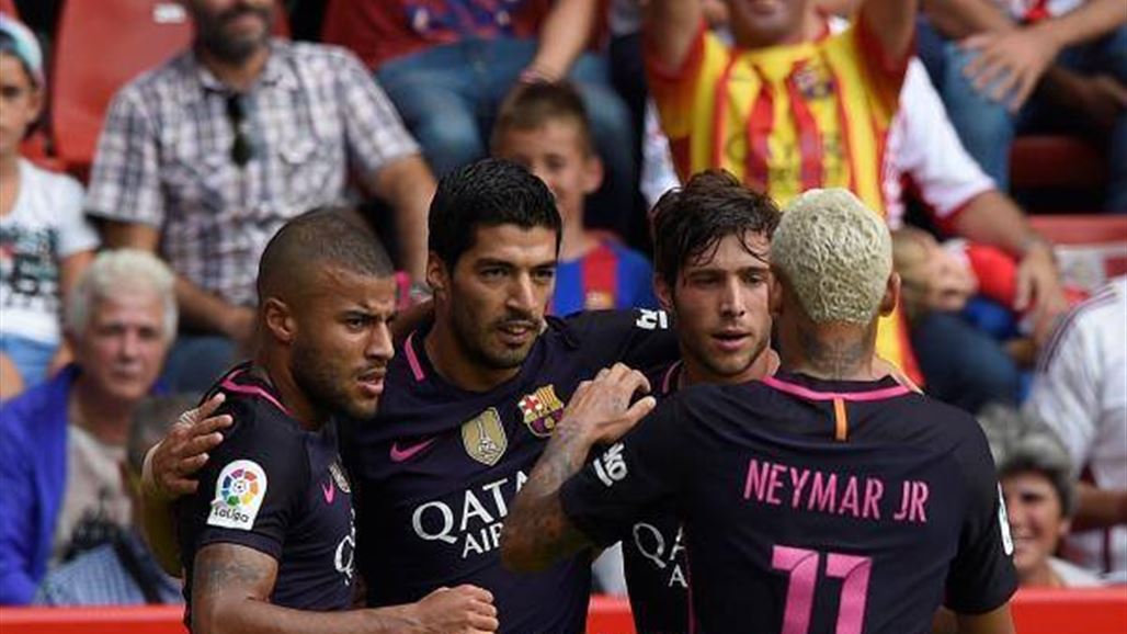 برشلونة يكتسح خيخون بدون ميسي ويتصدر الليغا
