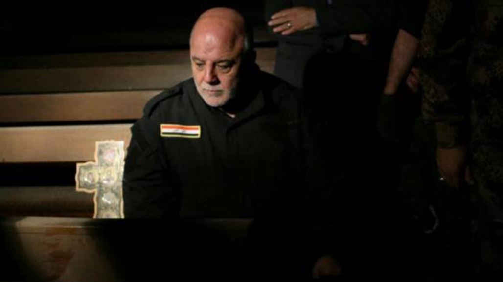 بالصور.. العبادي يتجول في كنيسة "مار كوركيس" ببرطلة