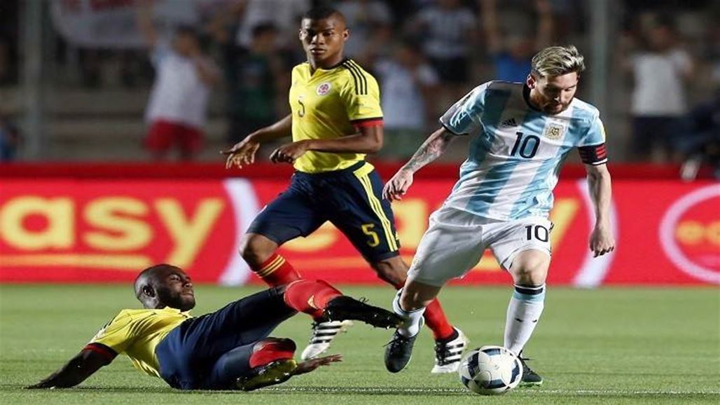ميسي يحيي آمال الارجنتين في تصفيات مونديال روسيا بالفوز على كولومبيا