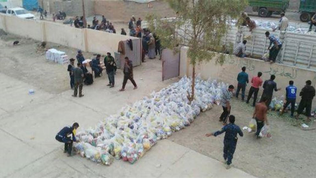 مكتب السيستاني يعلن توزيع ستة آلاف سلة غذائية جنوب الموصل