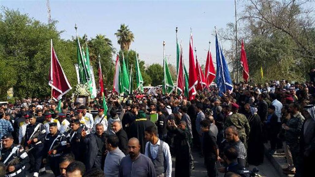 المئات يشاركون بتشييع رسمي لامين حزب الدعوة تنظيم العراق بالبصرة