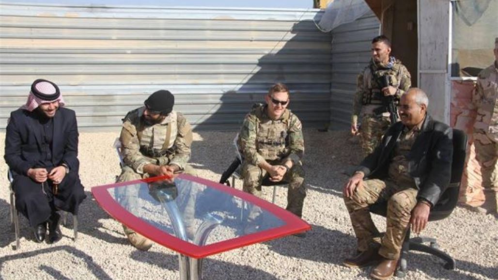 حشد حديثة: قادة بالتحالف الدولي زاروا القضاء والتقوا بشيوخ عشائر