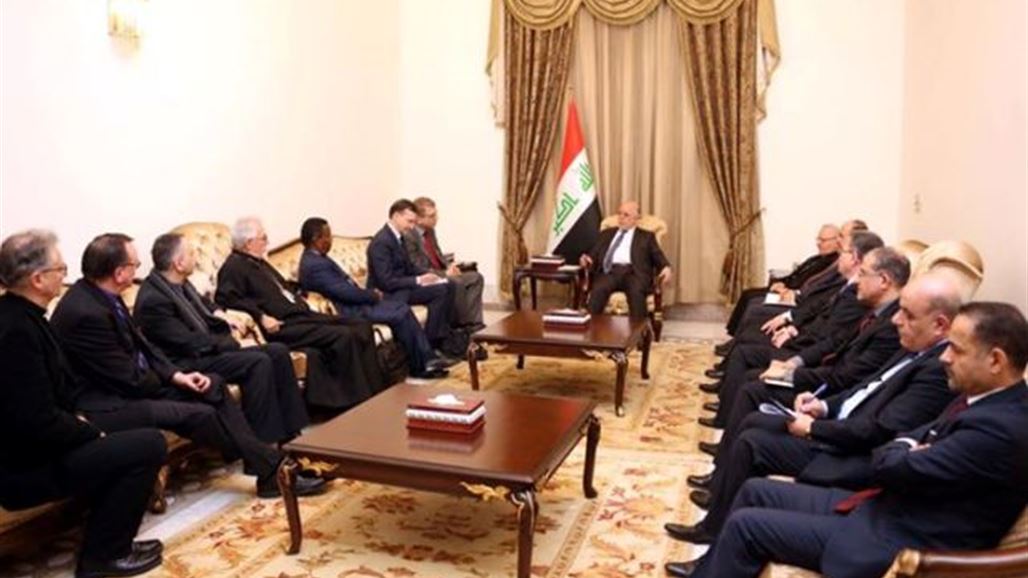 وفد من مجلس الكنائس العالمي للعبادي: نشيد بخطوات الحكومة وحفاظها على الهوية الوطنية