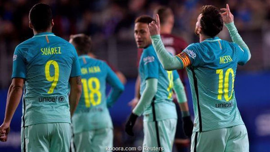 برشلونة يحقق الفوز برباعية نظيفة على أيبار