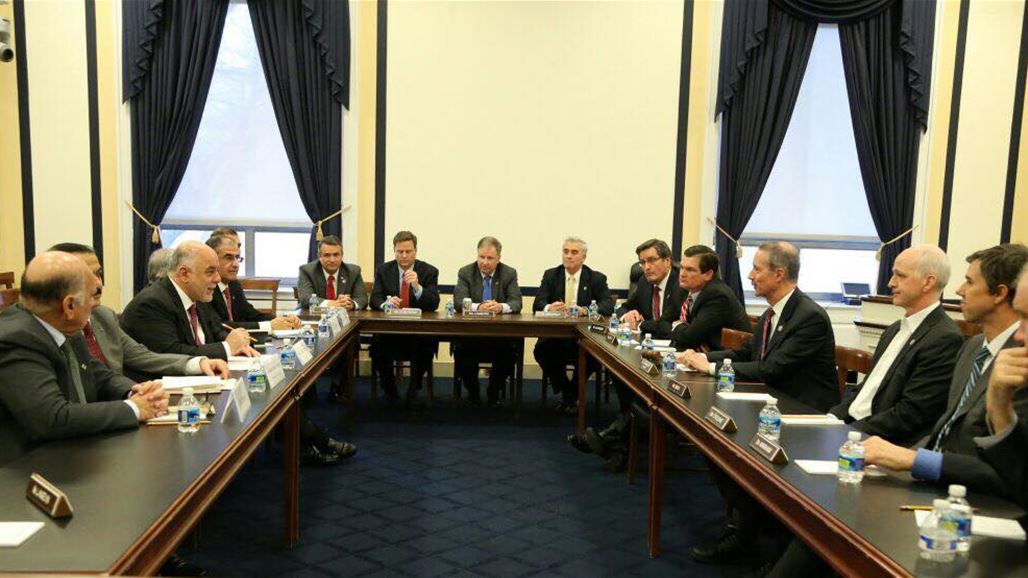 العبادي يبحث مع لجنتي الخدمات المسلحة بمجلسي الشيوخ والنواب الامريكي معارك الموصل