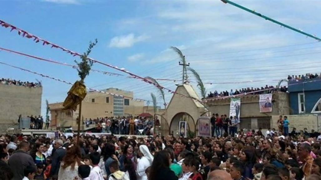 قرقوش في الموصل تقيم اول قداس للشعانين بعد طرد "داعش"