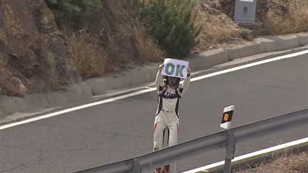 بالفيديو: نجا من الموت بأعجوبة ورفع لافتة OK!