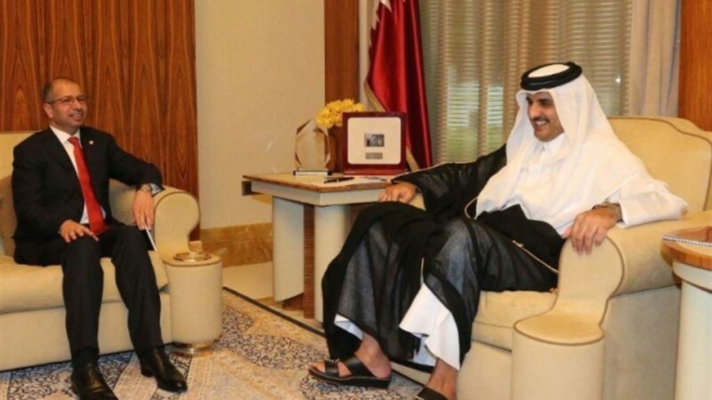 أمير قطر يؤكد للجبوري حرصه على اقامة علاقات مميزة مع العراق
