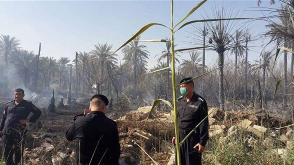 اخماد حريق كاد يلتهم 15 دونما من بساتين الوقف السني وسط بعقوبة