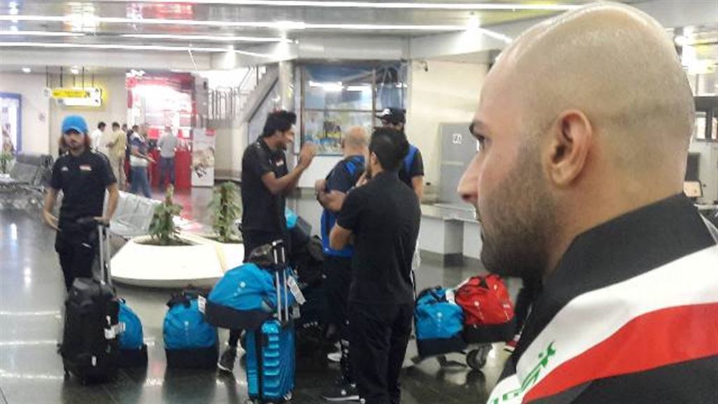 بالصور .. وصول المنتخب الاولمبي الى بغداد بعد انجاز التأهل لنهائيات آسيا