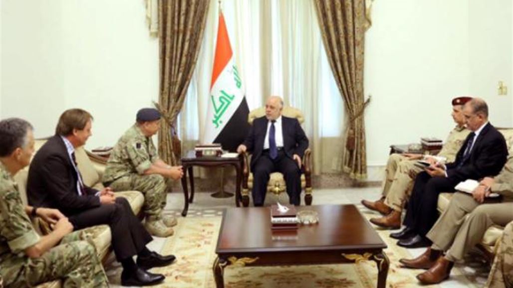 العبادي ورئيس اركان الجيش البريطاني يبحثان تعزيز التعاون العسكري