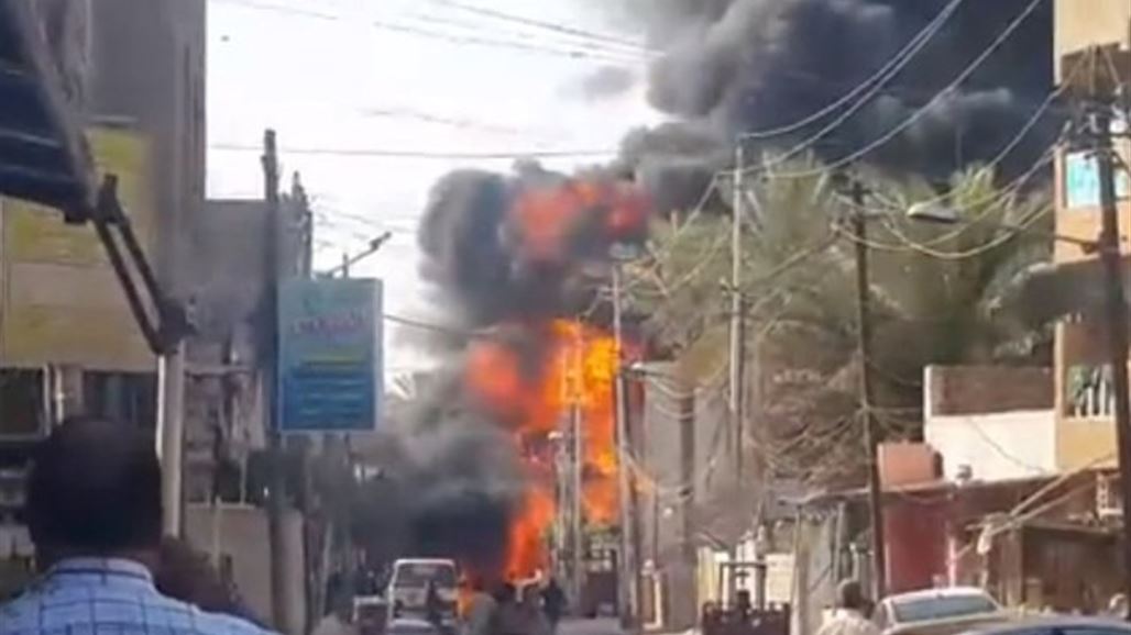 اندلاع حريق في محال تجارية شمال بغداد