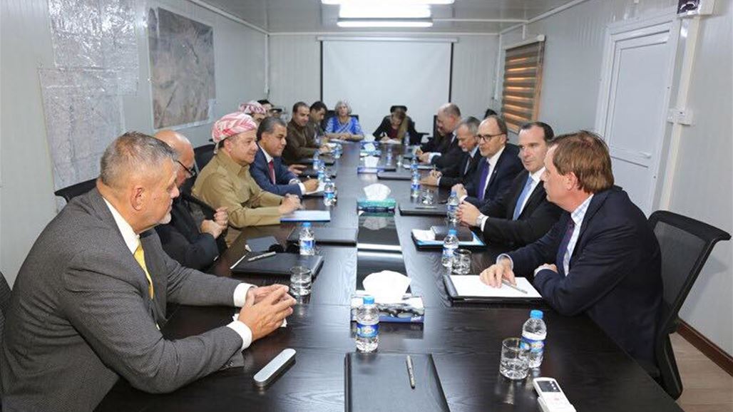 البارزاني يجتمع مع ممثلي اربع دول بينهم ماكغورك بشأن الاستفتاء