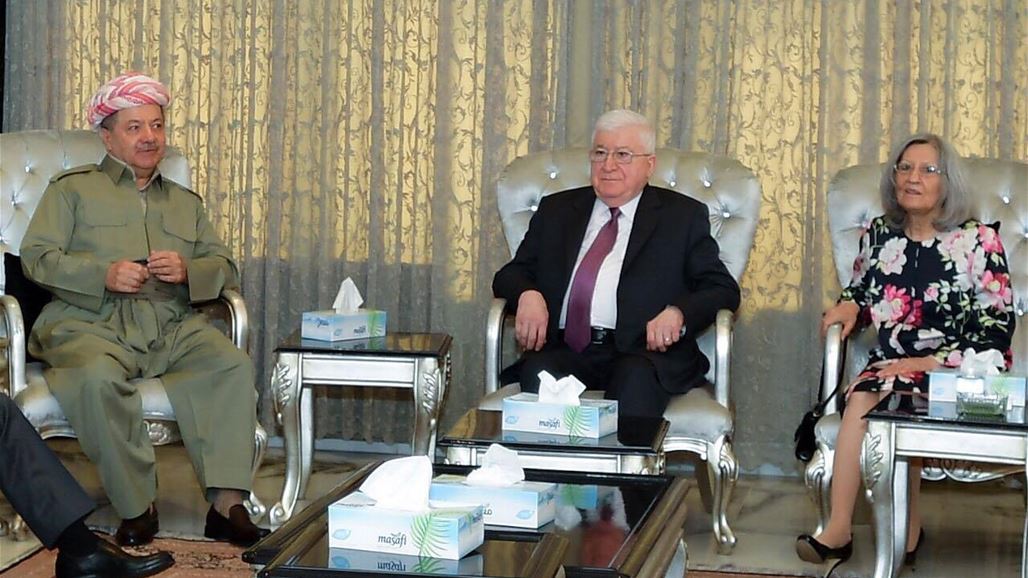 معصوم والبارزاني وهيرو الطالباني يجتمعون بالسليمانية