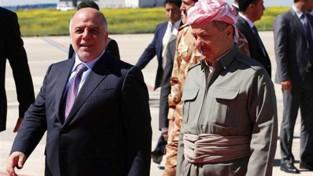 مسعود البارزاني يوجه رسالة إلى العبادي