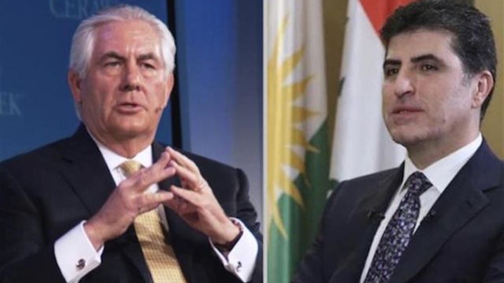 تيلرسون للبارزاني: الدستور العراقي هو السبيل لحل المشاكل بين أربيل وبغداد