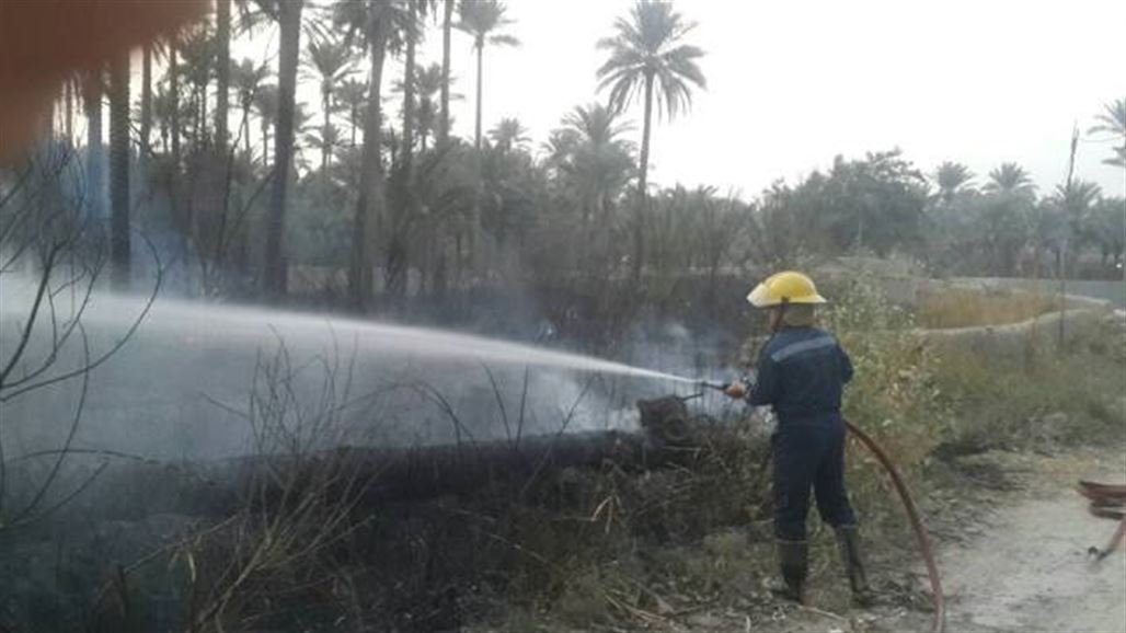 الدفاع المدني يعلن إخماد 8 حرائق في بساتين أربع مدن بديالى