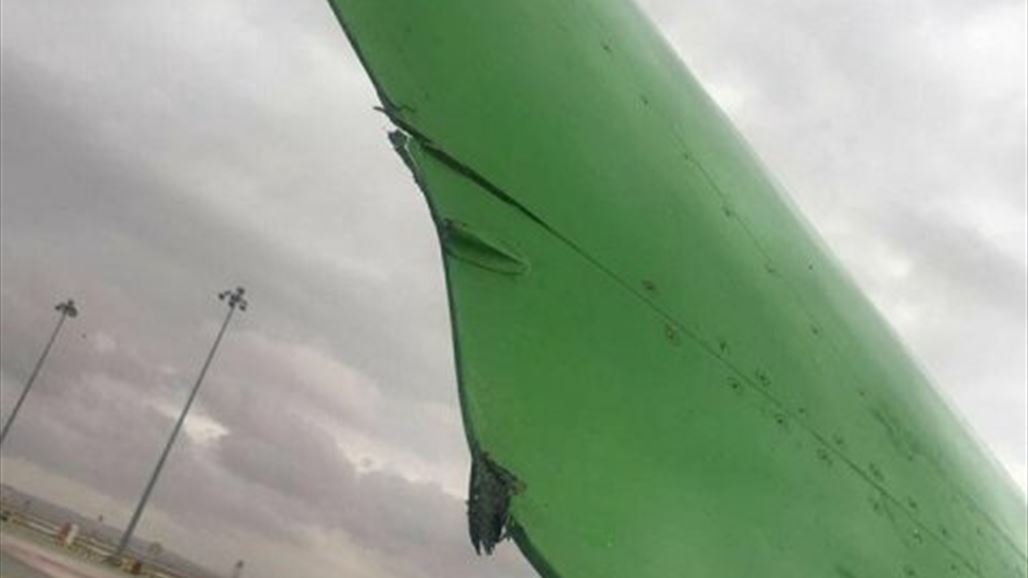 عربة أردنية تصطدم بطائرة عراقية متوقفة بمطار عالية