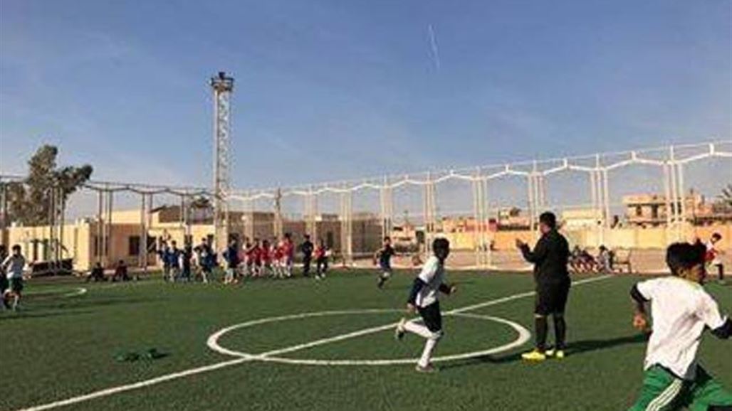 افتتاح ملعب في ناحية محررة بديالى بتمويل منظمة دولية