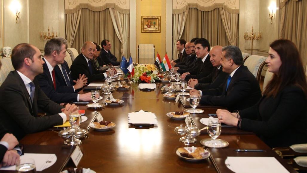 البارزاني: فرنسا كسرت الحصار المفروض على كردستان بعد احداث تشرين الاول