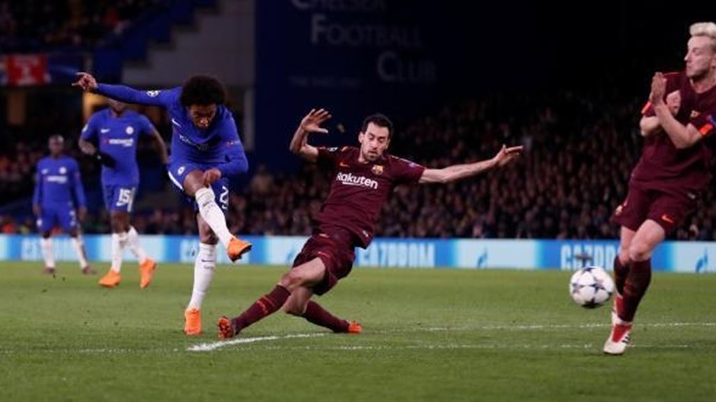 تعادل مثير بين تشيلسي وبرشلونة في دوري ابطال اوروبا
