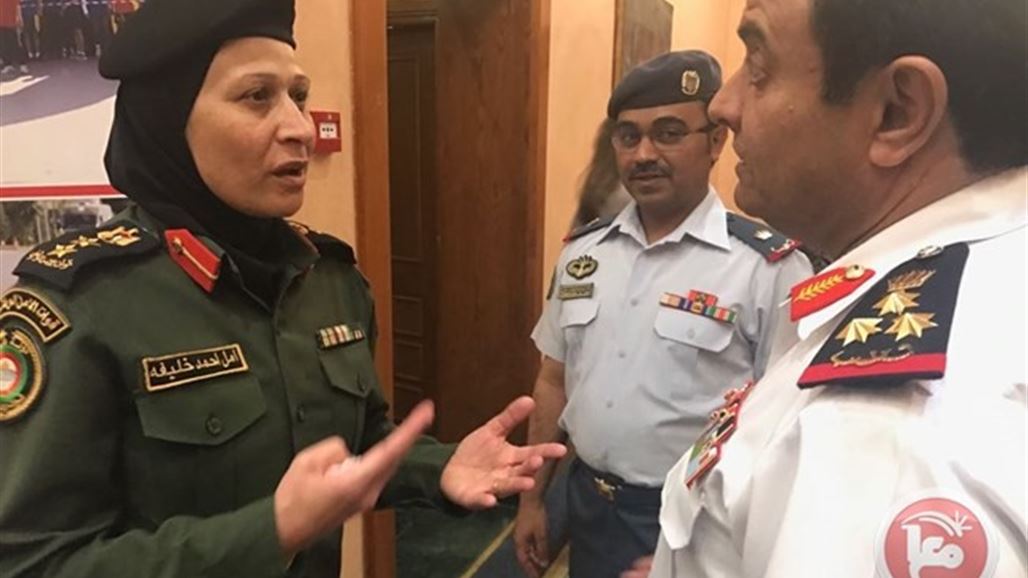 فلسطينية برتبة عقيد مثلت العراق