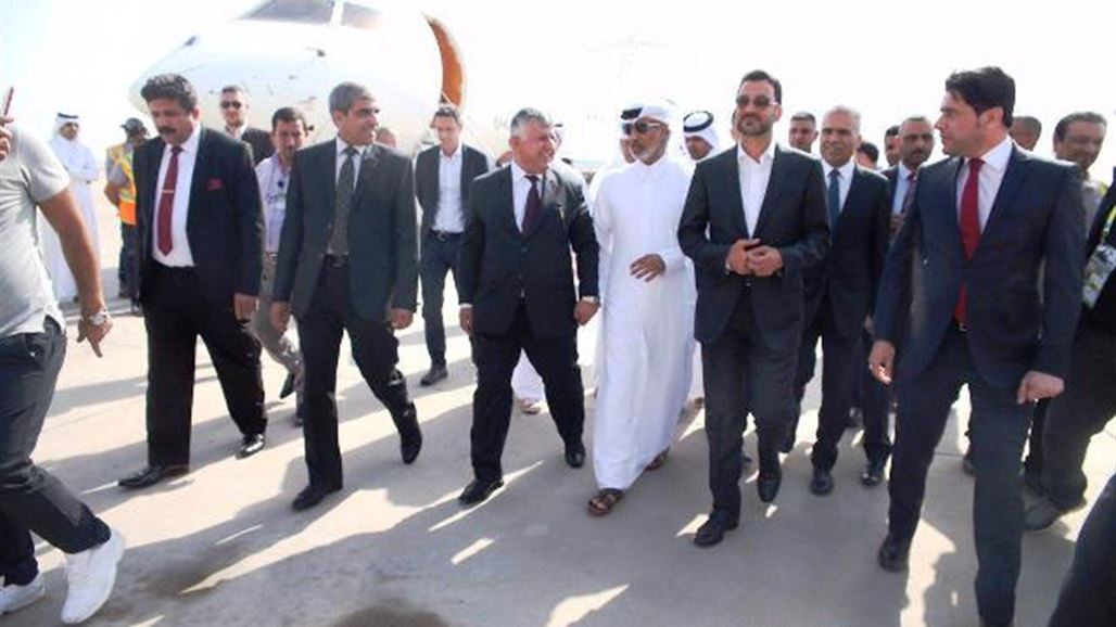 استقبال رسمي لرئيس الاتحاد القطري في البصرة