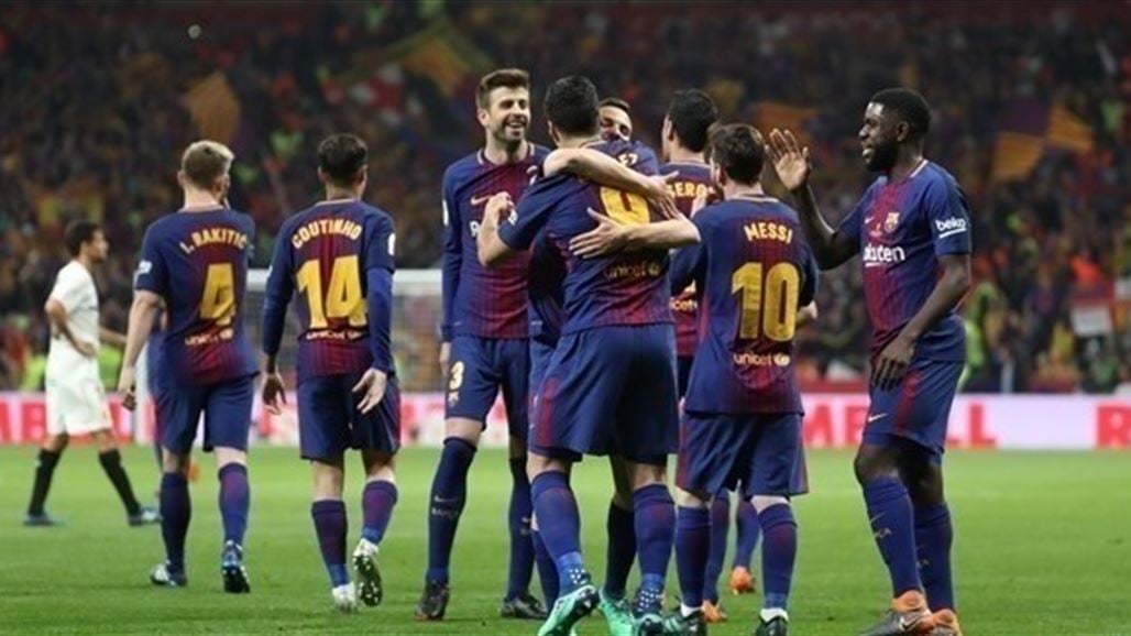 برشلونة يذل إشبيلية بخماسية ويتوج بكأس ملك إسبانيا
