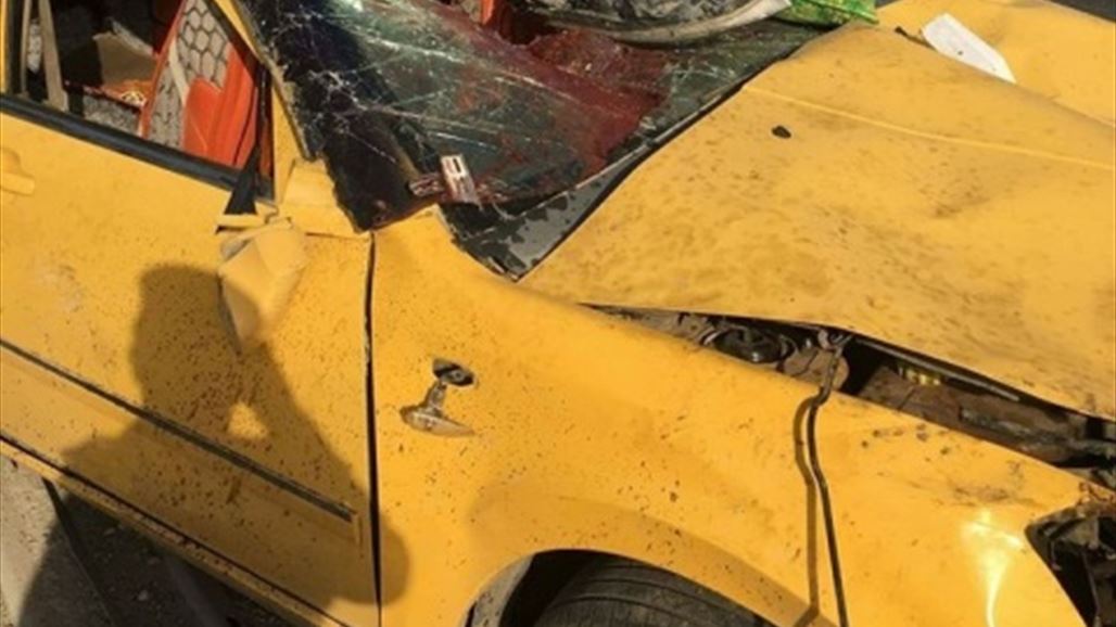 المرور تدعو للالتزام بالسرعة المحددة بعد حادث اصطدام مركبة بعمود إنارة في بغداد