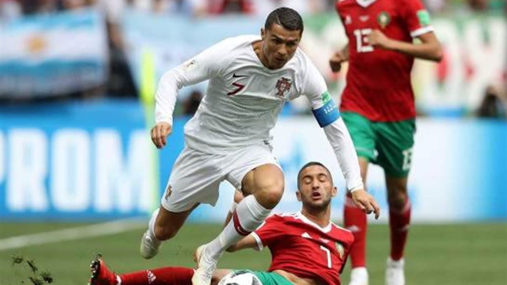كرستيانو يقود البرتغال لفوز صعب على المغرب في المونديال