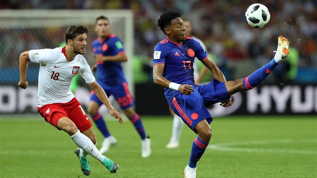 كولومبيا تحيي آمال التأهل لثمن نهائي المونديال بثلاثية في شباك بولندا