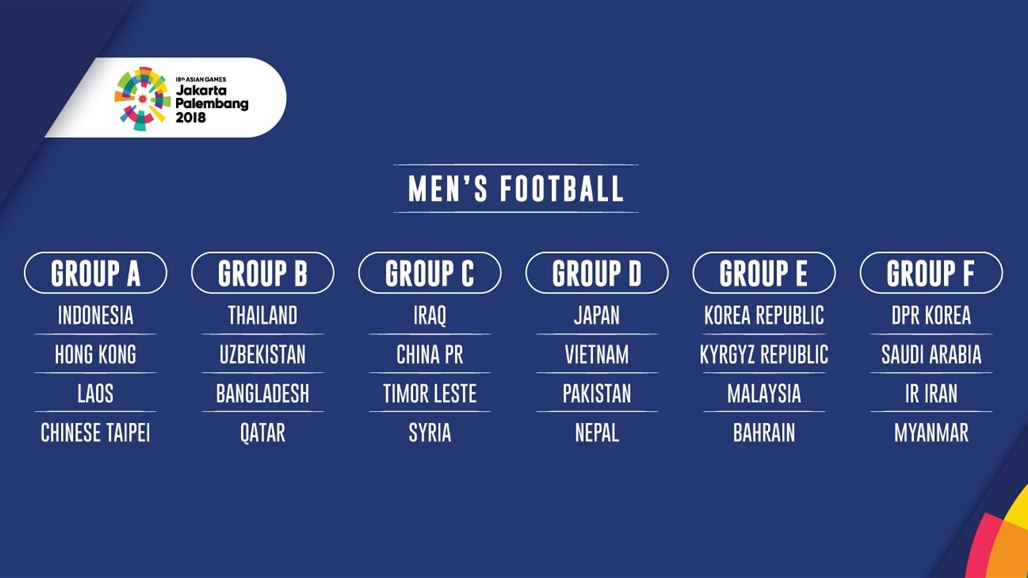 مجموعة متوازنة للمنتخب الأولمبي في دورة الألعاب الاسيوية