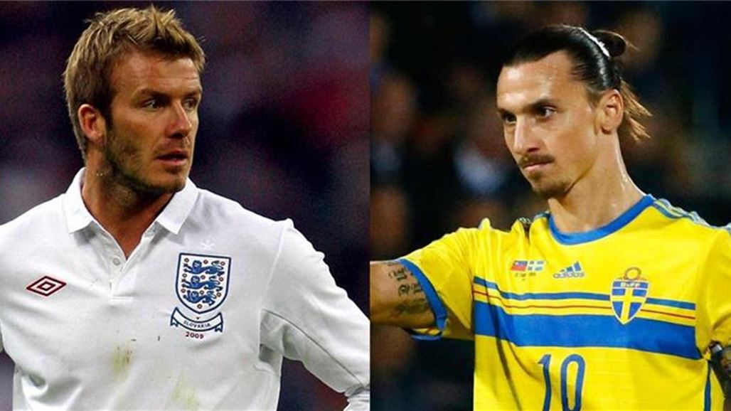 ابراهيموفيتش في موقف محرج بعد خسارته الرهان أمام بيكهام